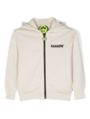Barrow Kids' Logo-print Zip-up Cotton Jacket In Beige