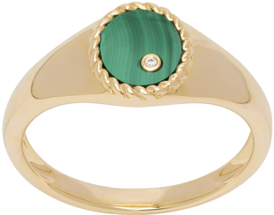 Yvonne Léon Mini Chevaliere Ring In Green