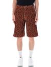 Erl Unisex Printed Woven Corduroy Shorts In Folksi Flowers