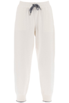 Brunello Cucinelli Tapered-leg Cashmere Track Pants In Bianco (white)