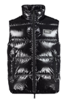 Dsquared2 Shiny Ripstop Down Vest In Black