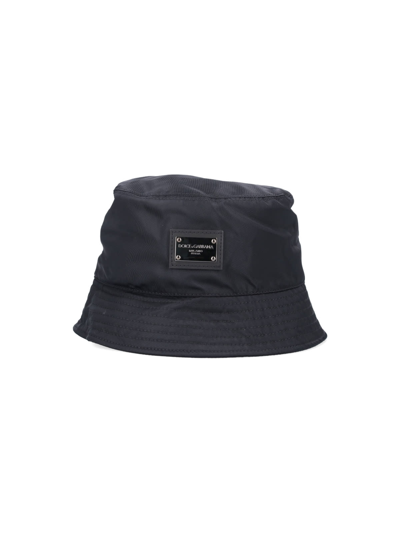 Dolce & Gabbana Logo Bucket Hat In Black