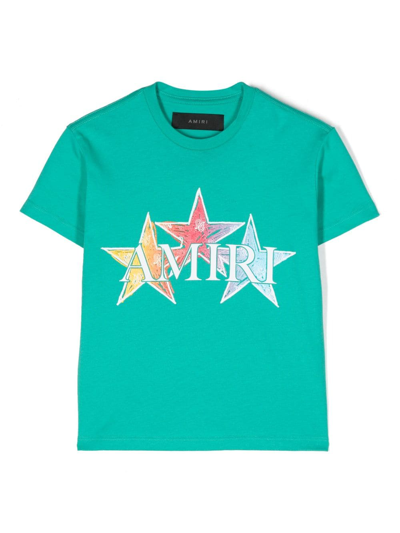Amiri Logo-print Cotton T-shirt In Grün