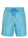 Vilebrequin Lobster-print Swim Shorts In Blau