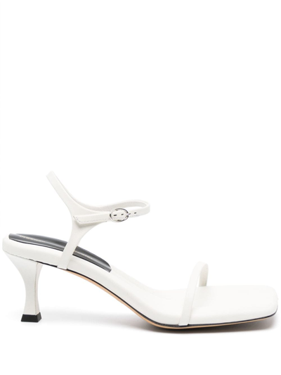 Proenza Schouler 65mm Leather High Heel Sandals In Off-white