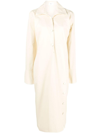 Bally Button-up Long-sleeves Dress In Neutrals