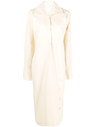 Bally Button-up Long-sleeves Dress In Neutrals