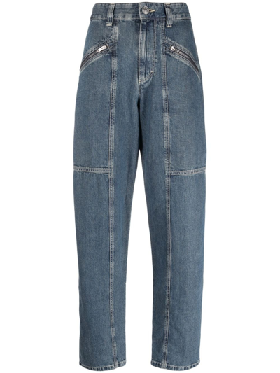 Isabel Marant High-waisted Boyfriend Jeans In Blau