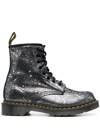 DR. MARTENS' 1460 METALLIC-FINISH LEATHER BOOTS