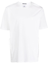 C.p. Company White T-shirt With Logo Embroidered On The Front Tone-on-tone In Cotton Man In Weiss
