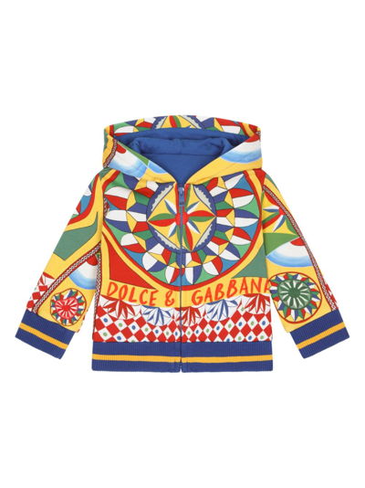 Dolce & Gabbana Babies' Hoodie Mit Grafischem Print In Multicolour