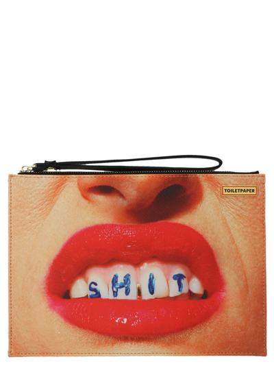 Seletti Shit Clutch In Multicolor