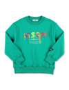 Msgm Kids' Logo Sweatshirt In Green