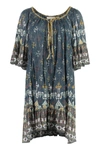 Isabel Marant Étoile Loane Volant Mini Dress In Blue