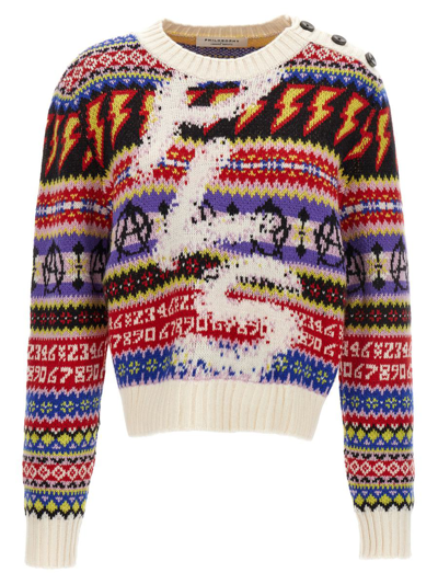 Philosophy Di Lorenzo Serafini Wool Logo Sweater In Multicolour