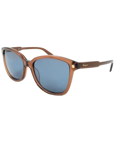 Ferragamo Unisex Sf815s 56mm Sunglasses In Brown