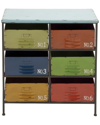 Peyton Lane Industrial Rectangle Multi Colored Met