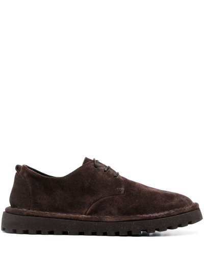 Marsèll Sancrispa Alta Pomice Leather Oxfords In Brown