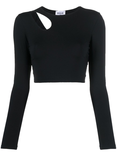 Wolford Warm Up Cut-out Top In Black