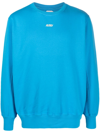 AUTRY LOGO-FLOCKED COTTON SWEATSHIRT