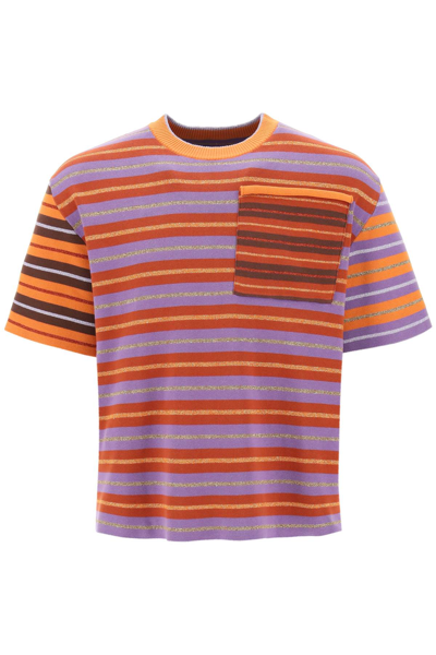 Jacquemus Striped T-shirt In Multi-colored