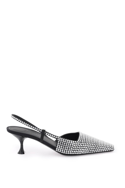 3juin Slingback Pumps With Crystals In Black