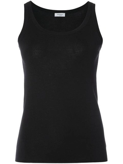 Akris Punto Embellished Scoopneck Knit Tank Top In Black