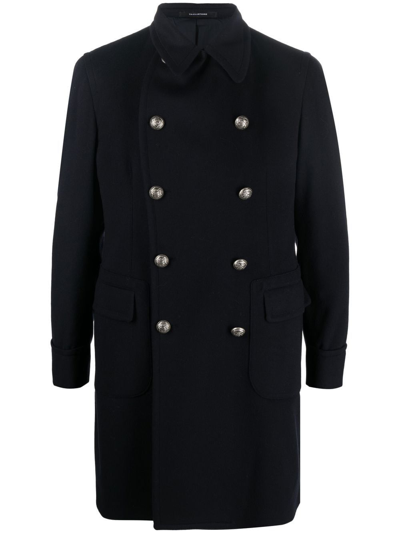 Tagliatore Classic Coat In Black