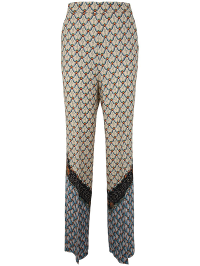 Etro Graphic-print Straight-leg Trousers In Multi