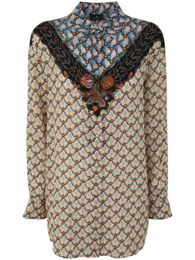 Etro Printed Shirt In Multicolour