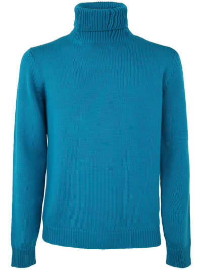 Nuur Long Sleeve Turtle Neck Sweater In Blue