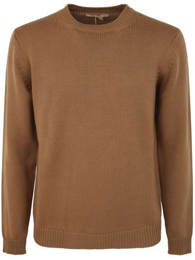 Nuur Long Sleeve Crew Neck Sweater In Brown