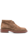 Tod's Man Ankle Boots Khaki Size 7 Leather