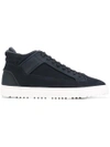 ETQ. LEATHER TRIM SNEAKERS,RUBBER100%