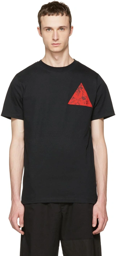 Mcq By Alexander Mcqueen Black Floral Double Triangle T-shirt