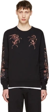 ALEXANDER MCQUEEN Black Embroidered Sweatshirt