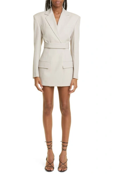 Alexander Wang Blazer Belted Dress In Feather