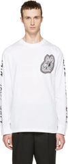 MCQ BY ALEXANDER MCQUEEN White Long Sleeve 'Live Fast Die' T-Shirt