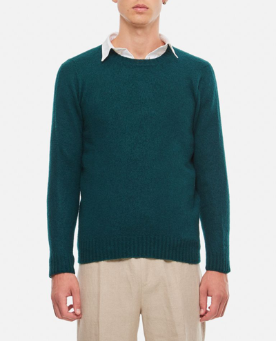 Drumohr Crewneck Wool Sweater In Green