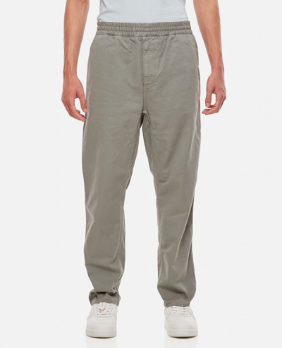 Carhartt Flint Straight-leg Organic-cotton Trousers In Grey