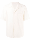 Our Legacy Textured-finish Short-sleeved Box Shirt In Neutrals