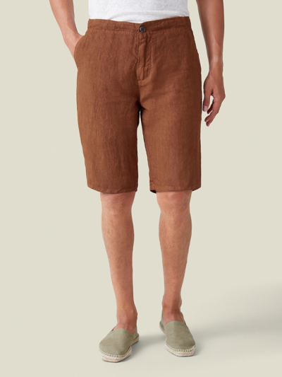 Luca Faloni Cinnamon Bermuda Linen Shorts