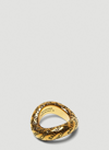 Balenciaga Logo Ring In Gold