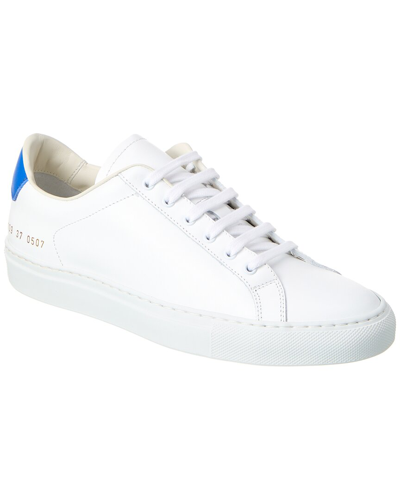 Common Projects Retro Low Leather Sneaker In White/bluette