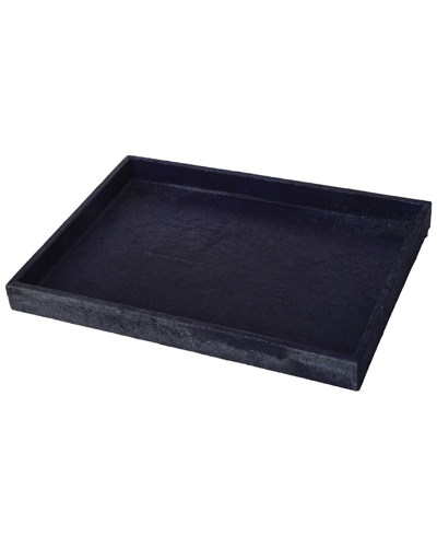 Global Views Blue Hair-on-hide Tray