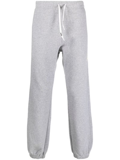 Autry Logo-embroidered Cotton Track Pants In Gray