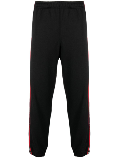 44 Label Group Logo-stripes Cotton Track Pants In Black