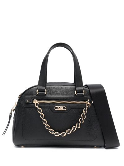 Michael Michael Kors Williamsburg Small Leather Satchel Crossbody Bag In Black