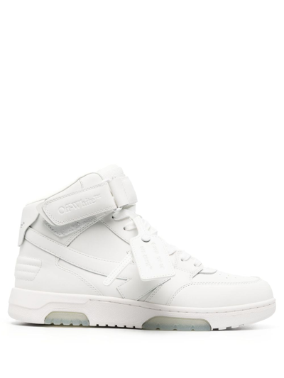 Off-white Leather Out Of Office High-top Sneakers In White White