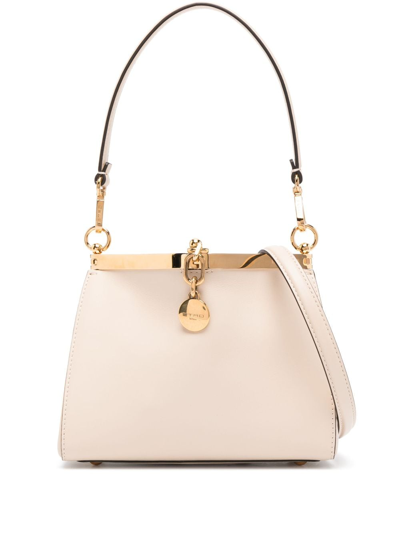 Etro Vela Leather Shoulder Bag In Neutrals